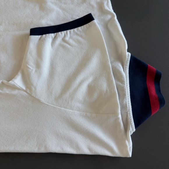 Gucci White Cotton Piquet Polo with Web Collar - Picture 4 of 6